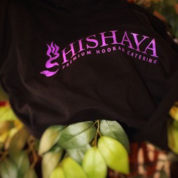 Shishaya - a black t - shirt with a purple shishaya logo - Caterers Near Me Shishaya - a black t - shirt with a purple shishaya logo - Caterers Near Me