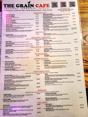 Menu photo 2 The Grain Cafe Los Angeles, CA Menu photo 2 The Grain Cafe Los Angeles, CA
