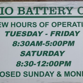 Rio Battery Co - Hours of operation - Auto Parts & Supplies Near Me - San Antonio, Texas Rio Battery Co - Hours of operation - Auto Parts & Supplies Near Me - San Antonio, Texas