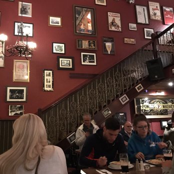 Merchant's Arch Bar - Second floor and stairway to third, with a detailed wall. - Irish Near Me - Dublin, D