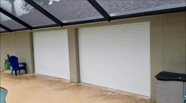 Slide of White Aluminum and Windows