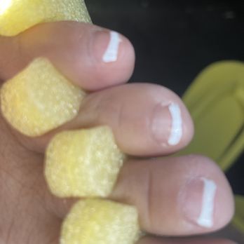 Sun Palm Nails - Uneven lines crooked - Nail Salons Near Me - Phoenix, Arizona