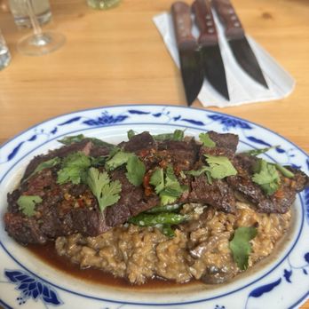 FINKA Table & Tap - Angus Churrasco and mushroom risotto - Asian Fusion Near Me - Miami, Florida