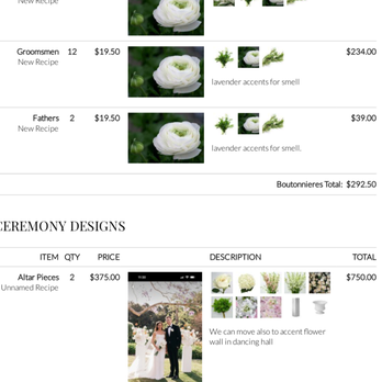 Charissa's Floral Design - proposed boutonniere and alter pieces with urns - Floral Designers Near Me - Jeffersontown, Kentucky