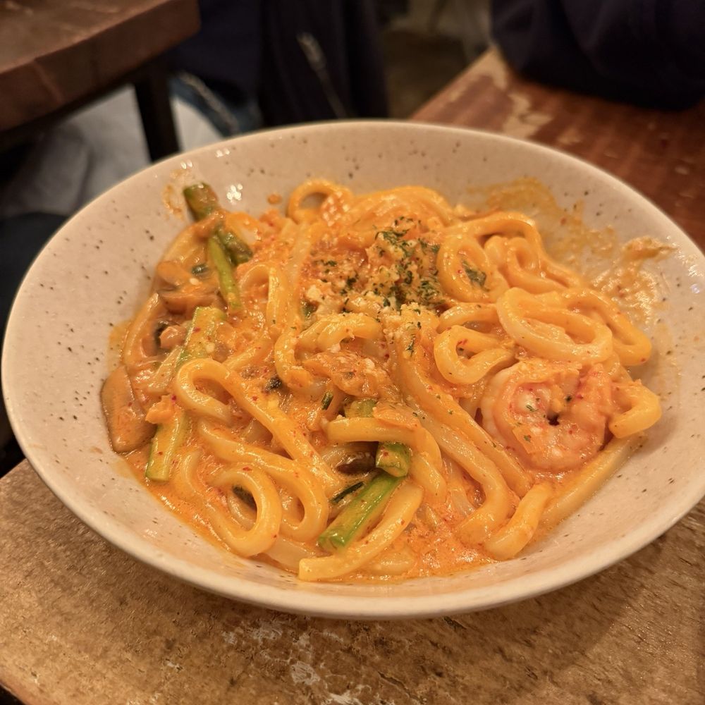 Izakaya MEW - Kimchi Cream Udon - Tapas Bars Near Me - New York, New York Izakaya MEW - Kimchi Cream Udon - Tapas Bars Near Me - New York, New York