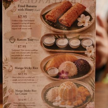 Chaba Cafe - Dessert menu - Thai Near Me - Brookline, Massachusetts