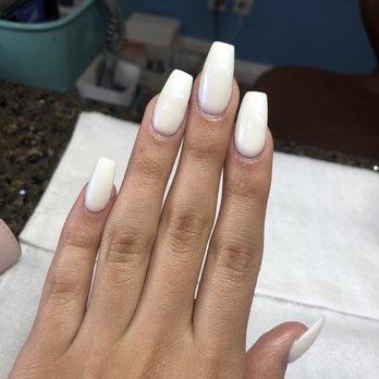 Creative Nails & Spa - full set, coffin shape, white chrome - Nail Salons Near Me - West Covina, California Creative Nails & Spa - full set, coffin shape, white chrome - Nail Salons Near Me - West Covina, California