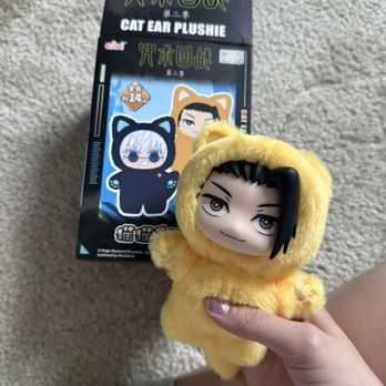 Infinity Claws - The "hard" prize I won at Infinity Claws. Boxed, mystery plushies like this one cost five tokens per play. - Arcades Near Me - Rowland Heights, California
