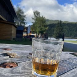 Trail Lake Lodge - A bulleit neat by the lake
