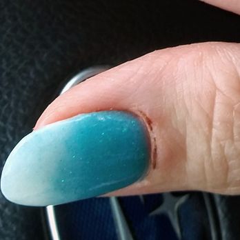 Polished NailBar - Ouchie, on my RT thumb - Nail Salons Near Me - Bakersfield, California