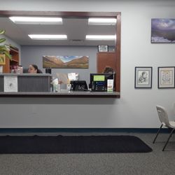 Northern Hearing Services - The check-in desk in the waiting area.