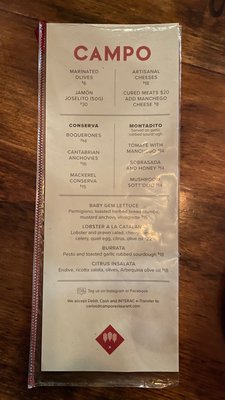 Menu photo 1 Campo Toronto, ON