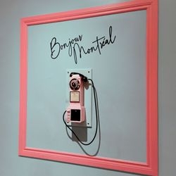 Les Cours Mont-Royal - Backgrounds available at their selfie wall