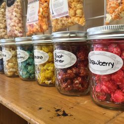 iPop Gourmet Popcorn - Jars of popcorn you can sample while visiting our shop