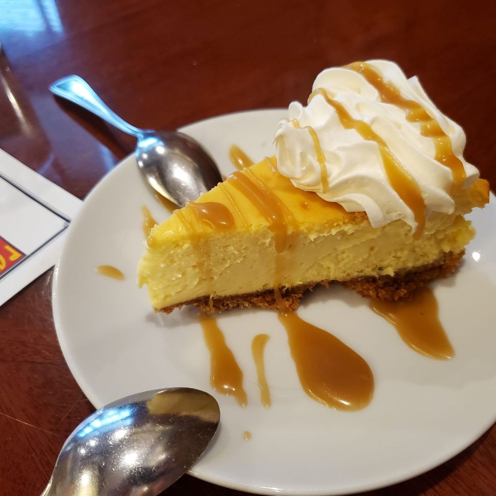 Pattee Café - New York cheese cake with caramel - American Near Me - Perry, Iowa Pattee Café - New York cheese cake with caramel - American Near Me - Perry, Iowa