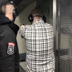 Straight Shooters Indoor Range - Shooting a glock at the indoor range