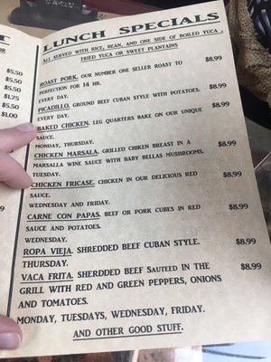 Menu photo 3 Cafe Havana Ocala, FL
