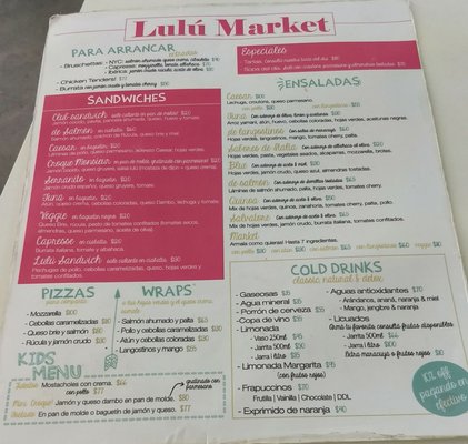 Menu photo 1 Lulu Market San Isidro, C