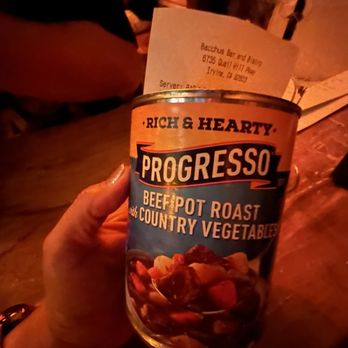Cozy Pine - Bill in a soup can - Speakeasies Near Me - Irvine, California