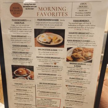 Poor Richard's Cafe - Menu - Breakfast & Brunch Near Me - Plano, Texas Poor Richard's Cafe - Menu - Breakfast & Brunch Near Me - Plano, Texas