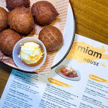 Miam Breakfast House - Blueberry hushpuppies - Breakfast & Brunch Near Me - Greensboro, North Carolina Miam Breakfast House - Blueberry hushpuppies - Breakfast & Brunch Near Me - Greensboro, North Carolina