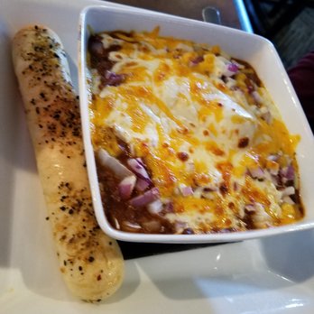 Taylor's Pub at Greenbriar - Chili 3-Way & peppery bread stick - Pubs Near Me - Indianapolis, Indiana