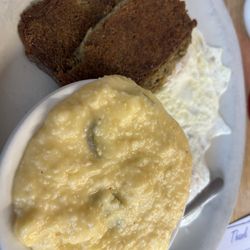 Tim's Corner - Scrapple and jalapeño cheese grits! Yummy