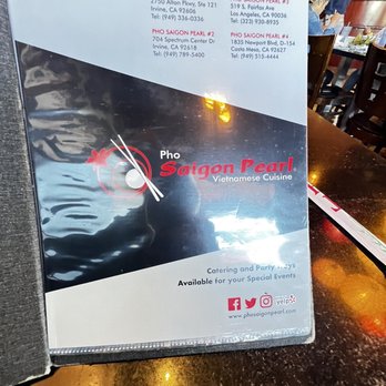 Pho Saigon Pearl - Menu - Vietnamese Near Me - Irvine, California