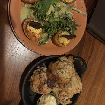 Lazy Dog Restaurant & Bar - Bacon cheddar biscuits Crispy deviled eggs - New American Near Me - Fairfax, Virginia Lazy Dog Restaurant & Bar - Bacon cheddar biscuits Crispy deviled eggs - New American Near Me - Fairfax, Virginia