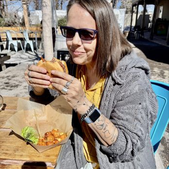 Ex Novo Brewing Company - Smash burger w/cheese and bacon - Breweries Near Me - Corrales, New Mexico Ex Novo Brewing Company - Smash burger w/cheese and bacon - Breweries Near Me - Corrales, New Mexico