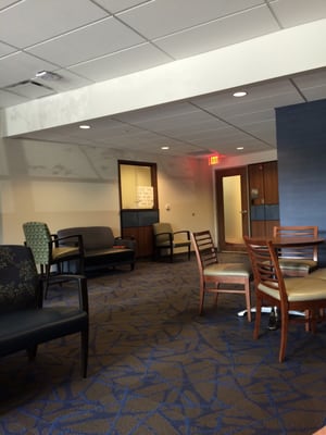 Photo of Central Ohio Urology Group - Gahanna, OH, US. Beautiful, comfortable waiting area for Dr. Pewitt's patients. TV (not on) but available.