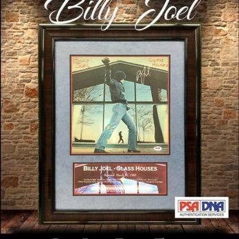 Long Island Picture Frame - Billy Joel Glass House Autographed Album Cover. A Vast Inventory of Autographed Music Memorabilia. - Art Galleries Near Me - Massapequa Park, New York Long Island Picture Frame - Billy Joel Glass House Autographed Album Cover. A Vast Inventory of Autographed Music Memorabilia. - Art Galleries Near Me - Massapequa Park, New York