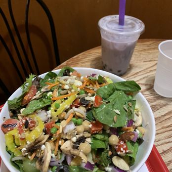Cornerstone Deli & Café - Salad from extensive salad bar and Taro Bubble Tea - Delis Near Me - Columbus, Ohio Cornerstone Deli & Café - Salad from extensive salad bar and Taro Bubble Tea - Delis Near Me - Columbus, Ohio