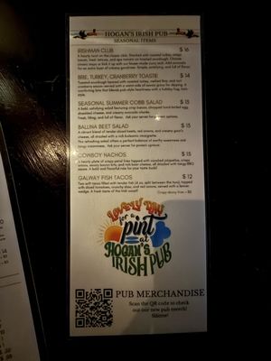 Menu photo 3 Hogan’s Irish Pub Cocoa, FL