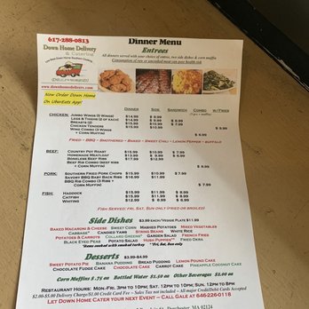 Down Home Delivery & Catering - Menu sooooo tempting to order pot roast - Southern Near Me - Dorchester, Massachusetts Down Home Delivery & Catering - Menu sooooo tempting to order pot roast - Southern Near Me - Dorchester, Massachusetts