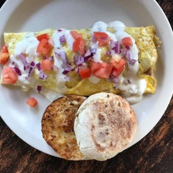 Mom's Parkside Cafe - Gyro Omelette w/ English Muffin - Cafes Near Me - Pine City, Minnesota Mom's Parkside Cafe - Gyro Omelette w/ English Muffin - Cafes Near Me - Pine City, Minnesota
