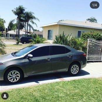 Prime Window Tinting - Toyota Corolla dark 15% fronts windows and limo 5% rear half front windshield sun strip nice and clean - Car Window Tinting Near Me - Pomona, California Prime Window Tinting - Toyota Corolla dark 15% fronts windows and limo 5% rear half front windshield sun strip nice and clean - Car Window Tinting Near Me - Pomona, California