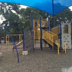 Nice summer evening at the park. Not too crowded, plenty of shade.