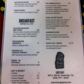Bongo East + GamePoint - Menu - Coffee & Tea Near Me - Nashville, Tennessee Bongo East + GamePoint - Menu - Coffee & Tea Near Me - Nashville, Tennessee