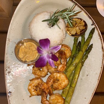 The Strand at Carillon Miami - Shrimp wellness bowl, bland, needs sauce, The Strand Waterfront Restaurant, Carrillon Wellness Resort& Spa, South Beach, Miami - Seafood Near Me - Miami Beach, Florida