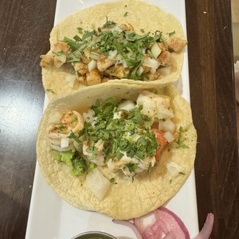 Ancestros - Shrimp and chicken tacos - Mexican Near Me - Long Beach, California