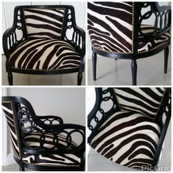 New Florida Upholstery - CONTEMPORARY BLACK AND WHITE ZEBRA PRINT REAL LEATHER CHAIR
