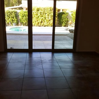 Installation Crew Left The Tile Floor Very Dirty Drywall Dust On
