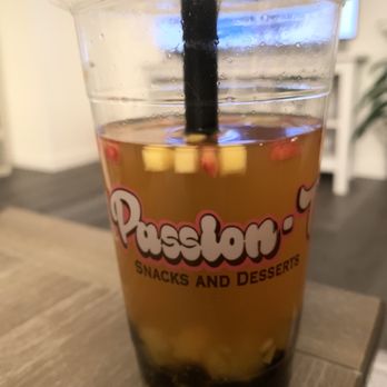 Passion-T Snacks & Desserts - Hawaiian Sunset - mango & pineapple green tea w/ boba and mango star jellies - Bubble Tea Near Me - San Jose, California Passion-T Snacks & Desserts - Hawaiian Sunset - mango & pineapple green tea w/ boba and mango star jellies - Bubble Tea Near Me - San Jose, California