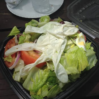 Anthony's Coal Fired Pizza & Wings - How about a dirty rubber glove with your salad, good sir?  This picture is after I pulled it from the salad. - Pizza Near Me - Edison, New Jersey