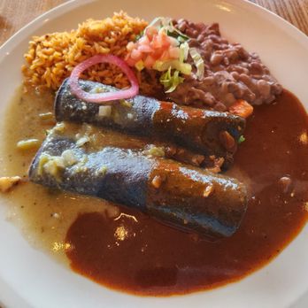 La Terraza De Taos Cocina - Vegetable enchiladas, no cheese - Mexican Near Me - Taos, New Mexico