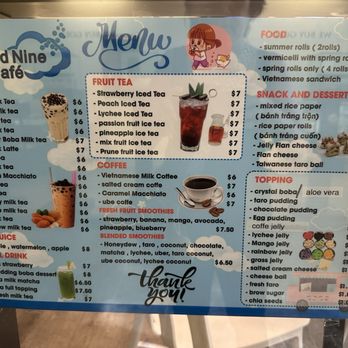 Cloud Nine Cafe Hawaii - Menu - Desserts Near Me - Honolulu, Hawaii