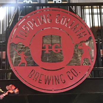 Toppling Goliath Brewing - Sign inside - Breweries Near Me - Decorah, Iowa