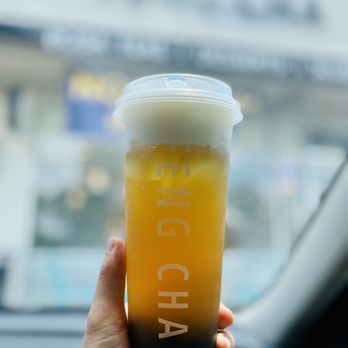 Feng Cha - Addison - Jasmine green tea with boba and sea salt foam. - Bubble Tea Near Me - Dallas, Texas Feng Cha - Addison - Jasmine green tea with boba and sea salt foam. - Bubble Tea Near Me - Dallas, Texas