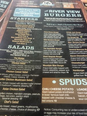 Menu photo 6 River View Grill & Bar Three Rivers, CA